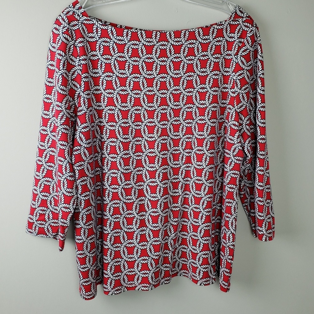 Talbots Nautical boatneck rope top size XL
